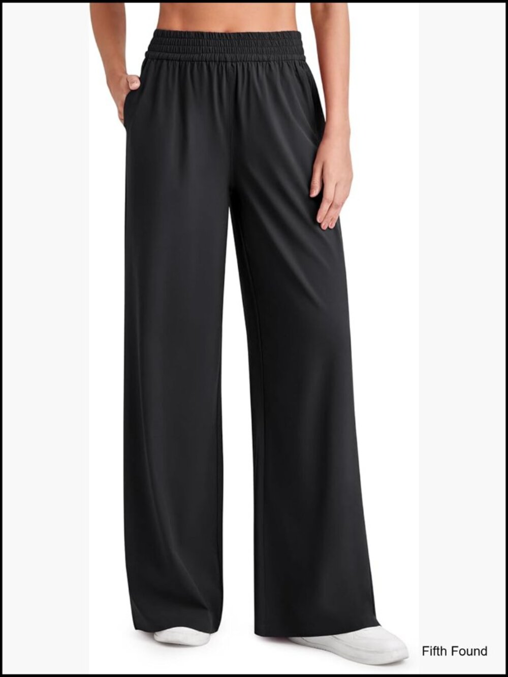 Lightweight Flowy Wide Leg Palazzo Pants Elastic High Rise Travel Casual